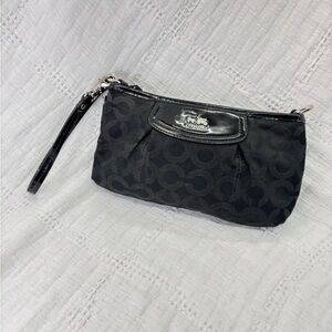 Coach Black Signature Wristlet